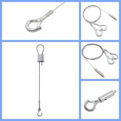 와이어 시스템 걸이용 후크가 있는 스테인리스 스틸 케이블 루프 키트
