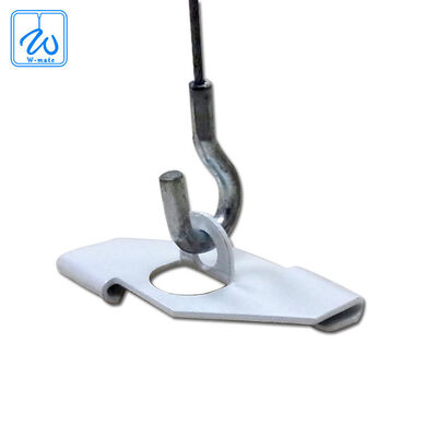 직사각형 T-바 클립, 흰색 천장 매달기 클립, 트랙 조명 전원 트랙을 드롭 천장에 부착하는 데 사용되는 T-바 클립