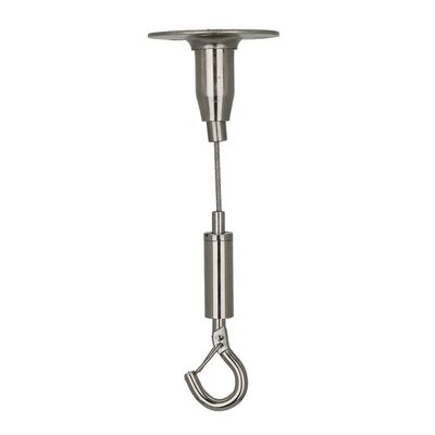 맞춤형 확장형 망원경 갈고리 케이블 걸이 시스템 산업용 조명용 스프링 후크가 있는 수축식 강철 와이어 로프