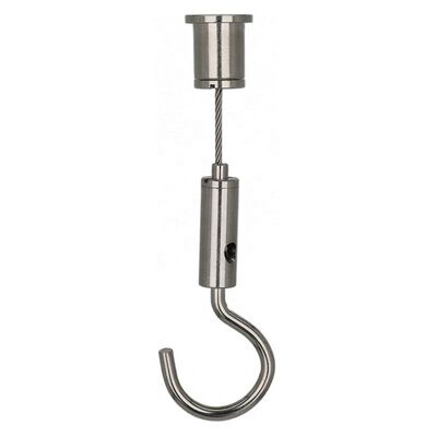 맞춤형 확장형 망원경 갈고리 케이블 걸이 시스템 산업용 조명용 스프링 후크가 있는 수축식 강철 와이어 로프