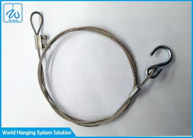 지도한 천장을 위한 Sus304 철사 밧줄 반복 끝과 걸이 안전 케이블은 아래로 점화합니다